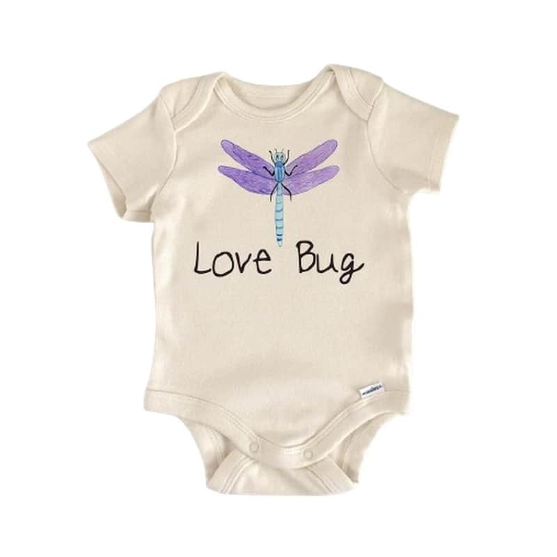 Love Bug Dragonfly - Baby Boy Girl Clothes Infant Bodysuit Funny Cute Newborn