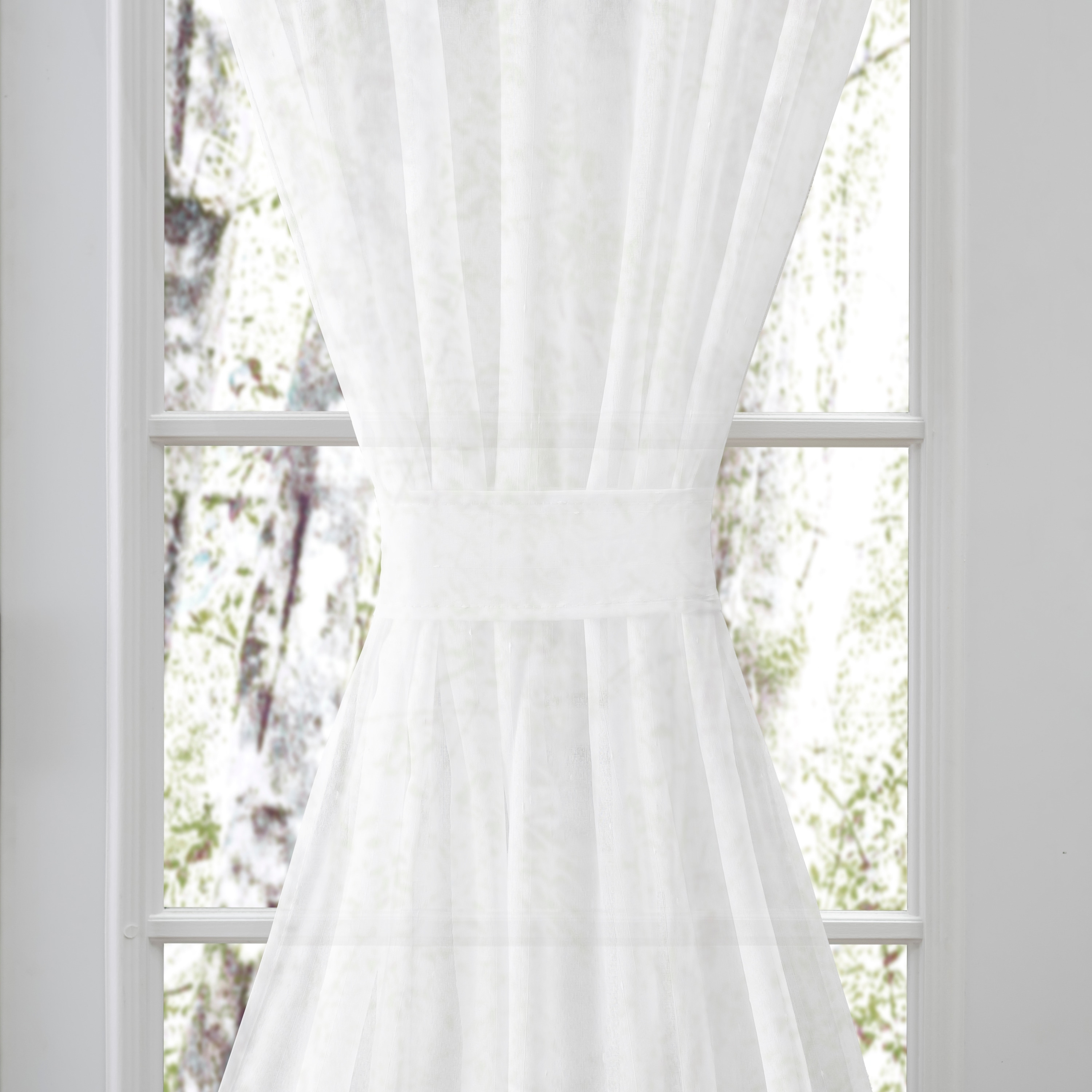 Sea Glass Door Curtain Panel with Tie-backs - Overstock - 33350246