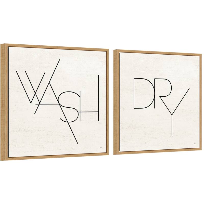 Amanti Art Wash & Dry Laundry 2 Piece by Jess Aiken Framed Canvas Wall Art
