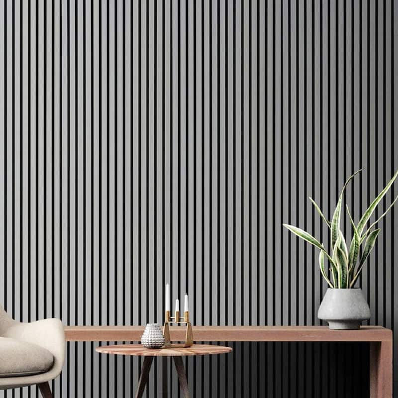 47" * 23" 3D Wood Slat Acoustic Wall Panels for Wall and Ceiling Decor, 4 Pcs - 47.24 inches D × 23.62 inches W × 0.82 inches H