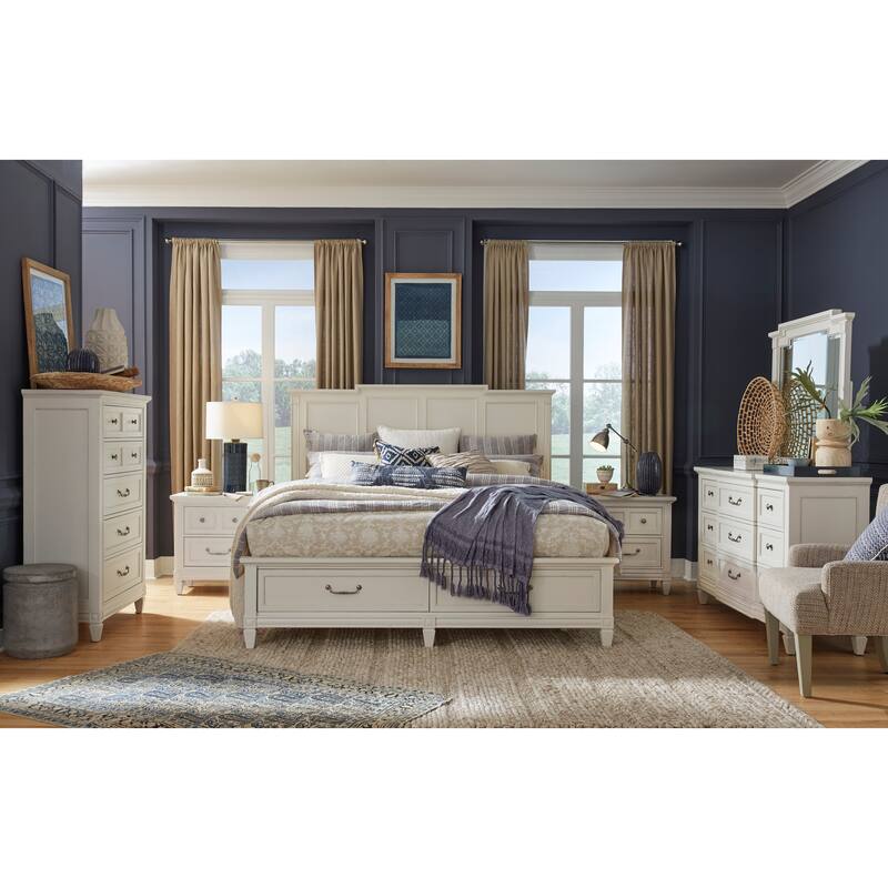 Magnussen Home Willowbrook Egg Shell White With Slight Rub Through Drawer Chest