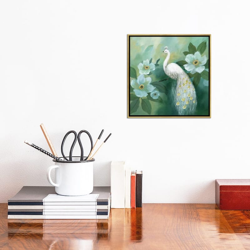 iCanvas "Proud Peacock" by Nan Framed Canvas Print