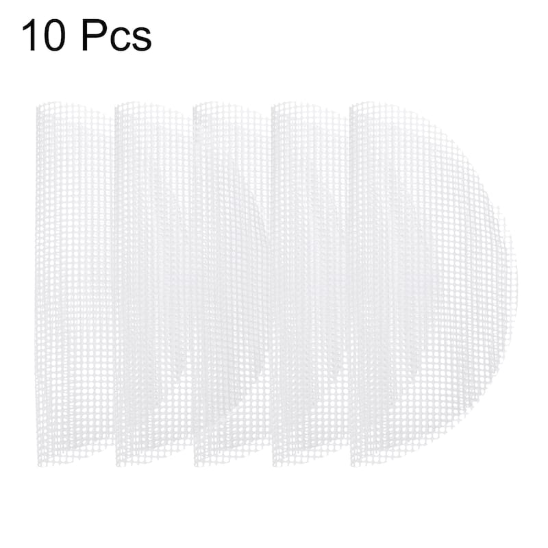 10 Pcs Reusable Round Non-Stick Steamer Liners Mesh Mat Pad, White