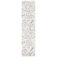 SAFAVIEH Florida Shag Shahin Scroll 1.2-inch Thick Textured Rug - 2'3" x 9' Runner - Ivory/Beige