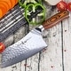 preview thumbnail 6 of 4, Tuo Cutlery 7" Cleaver Knife, Japanese AUS-10 Damascus Steel Chinese Chef's Knife With Pakkawood Handle, Fiery Phoenix Series