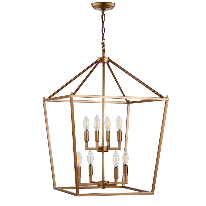 Marion Lantern Metal LED Pendant, by JONATHAN Y