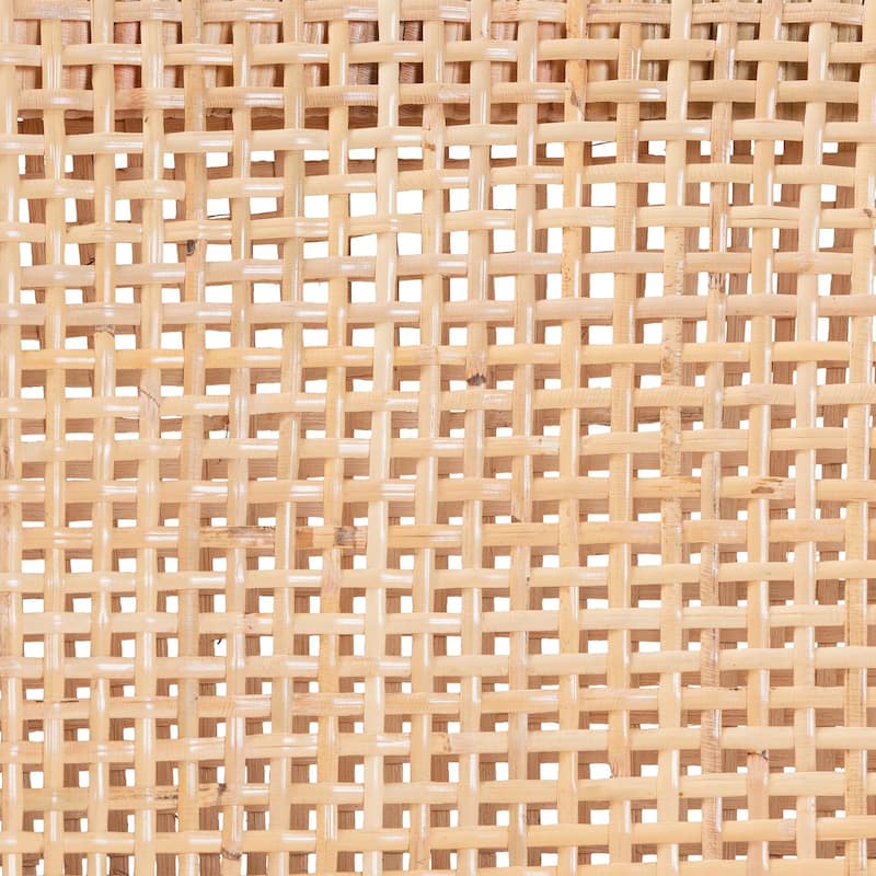 Beata Natural Rattan Counter Stool - Handcrafted Wingback Counter Chair with Removable Cushion, Coastal Boho Style