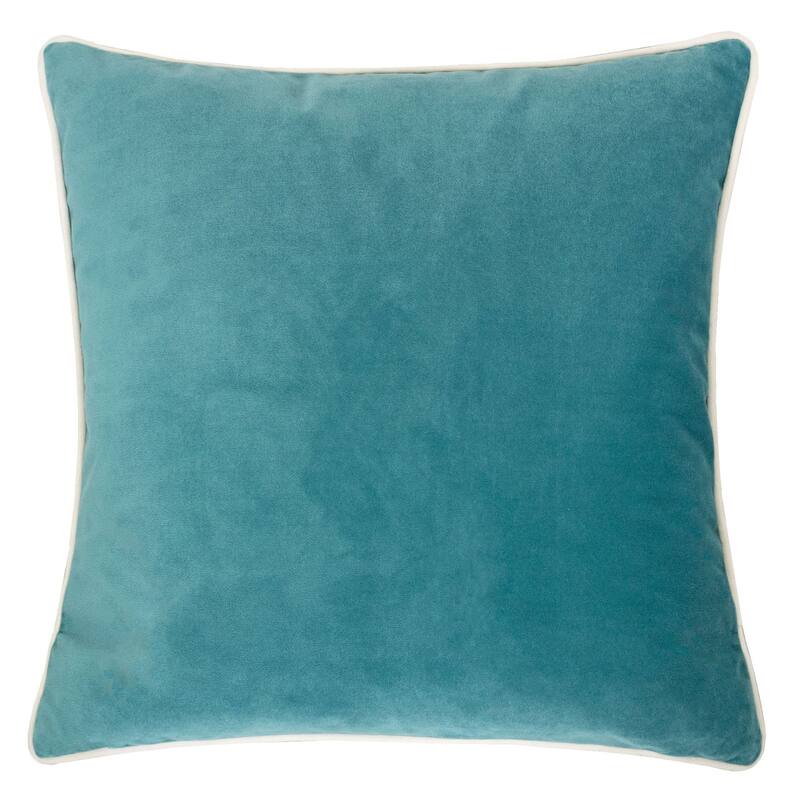 Homey Cozy Velvet Solid Throw Pillow Cover & Insert - Set of 2 - Turquoise
