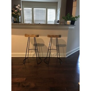 Carbon Loft Ewart Scooped Seat Stool (Set of 2) - N/A