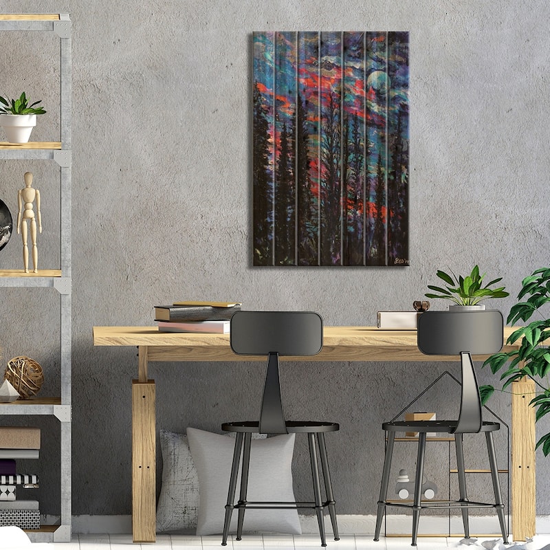 Pure Michigan Print On Wood by Lindsey Dahl - Multi-Color