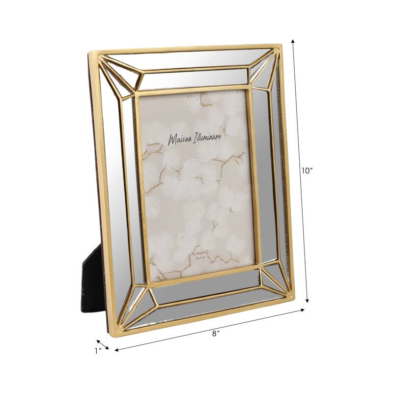 Polyresin Decorative Geometric Border Photo Frame Modern Accent Design