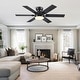 preview thumbnail 8 of 9, 46/52-Inch Low-Profile Ceiling Fan with 32W LED Light and Remote Control, 6 Dual-Finish Blades, Reversible DC Motor