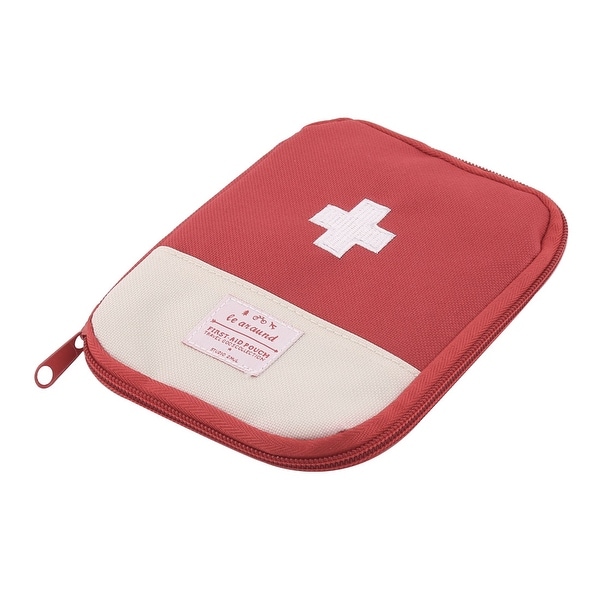 Outdoor Camping Portable Rectangle Shape First Aid Kit Medic Rescue Bag Red