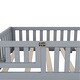 preview thumbnail 8 of 7, Twin Size Floor Bed with Door & Fence, Wooden Montessori Bed for Kids