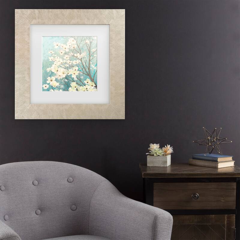 James Wiens 'Dogwood Blossoms I' Matted Framed Art