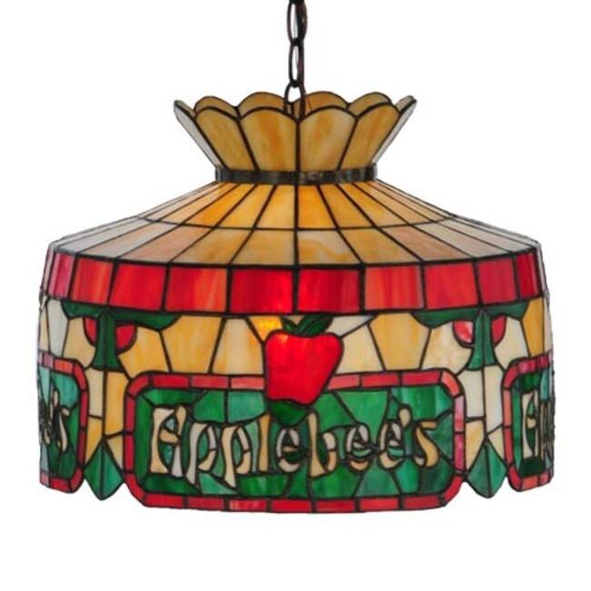Meyda Tiffany 79763 Applebees Personalized 16" Wide Pendant - Mahogany Bronze