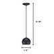 preview thumbnail 8 of 6, Eglo Petto 1-light Black Pendant