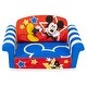 preview thumbnail 1 of 6, Marshmallow Furniture Children's 2 in 1 Flip Open Foam Kids Sofa, Mickey Mouse - 28.5 x 16 x 10 inches