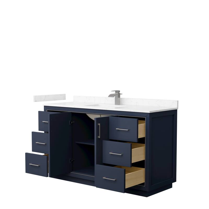 Icon Single Vanity Set, Cultured Marble Top, No Mirror