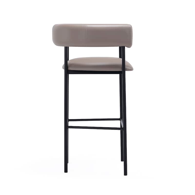 Onda Vegan Leather Metal Upholstered Barstool