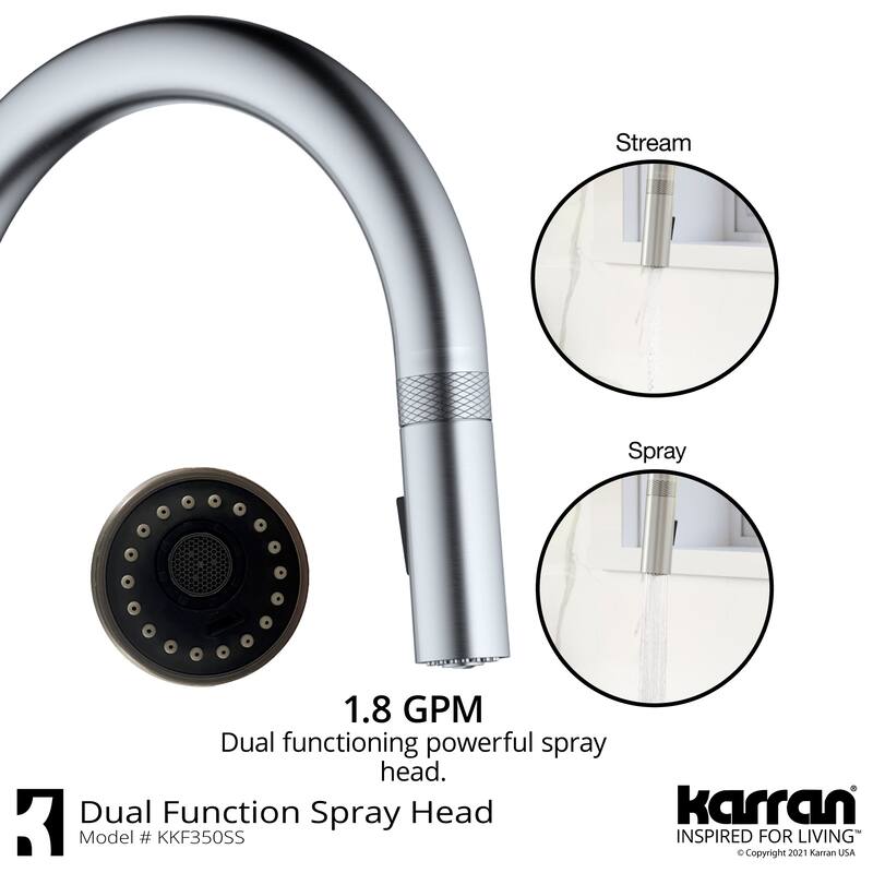 Karran Lagrange One-Handle Pull Down Dual Function Sprayer Kitchen Faucet