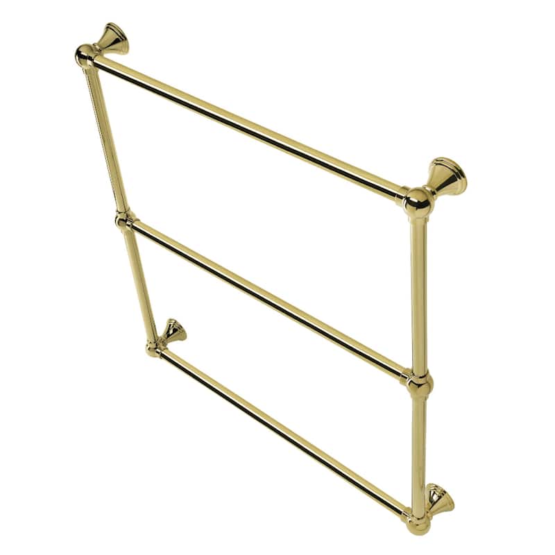Maximilien 30 in. Wall Mount Towel Rack in Brushed Brass