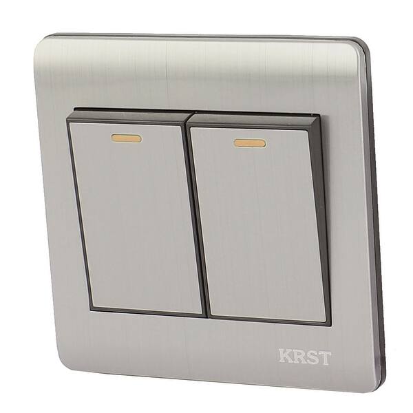 Shop On Off Press Button 2 Gang 1 Way Wall Mount Switch Light