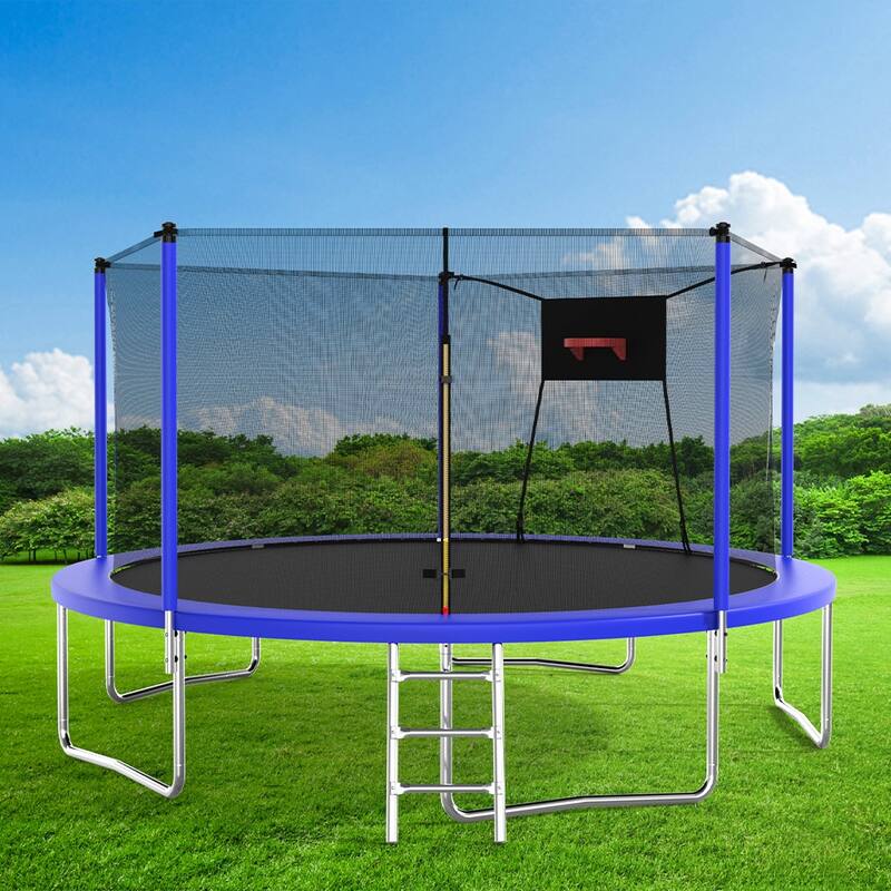 14 ft. Outdoor Trampoline for Kids and Adults, 1323 lbs, ASTM Approved