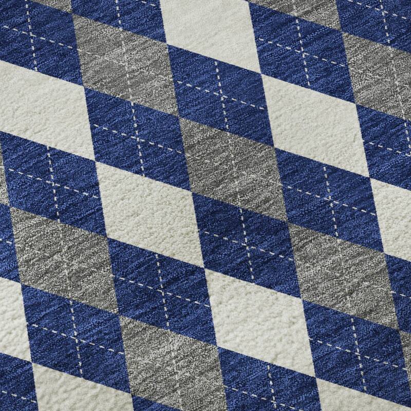 Premium Washable Super Soft Argyle Mayfield Rug