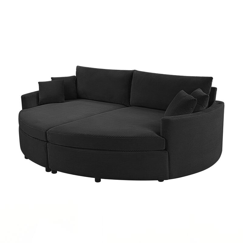 102.3" Sofa Bed Upholstered Sofa Couch with Deep Seat and USB Ports for Living Room