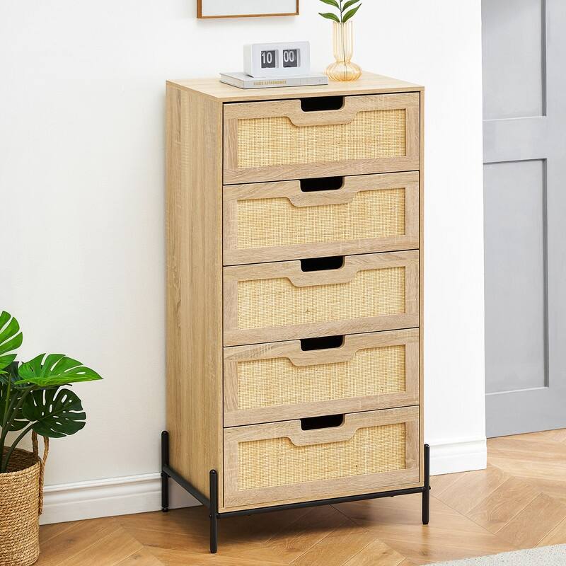 Rattan chest of drawers