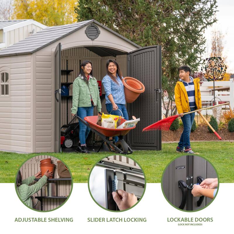 Lifetime 8 Ft. x 7.5 Ft. Outdoor Storage Shed (6411)