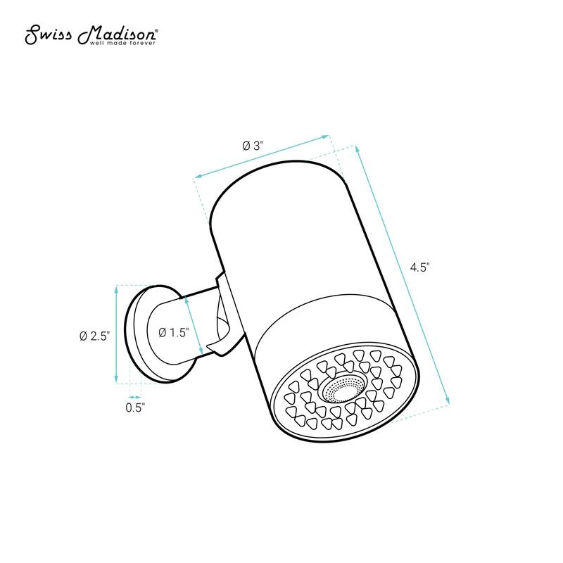 Lumiere 2-Spray Patterns 2.5 Gpm Wall Mount Fixed Shower Head In Brushed Gold