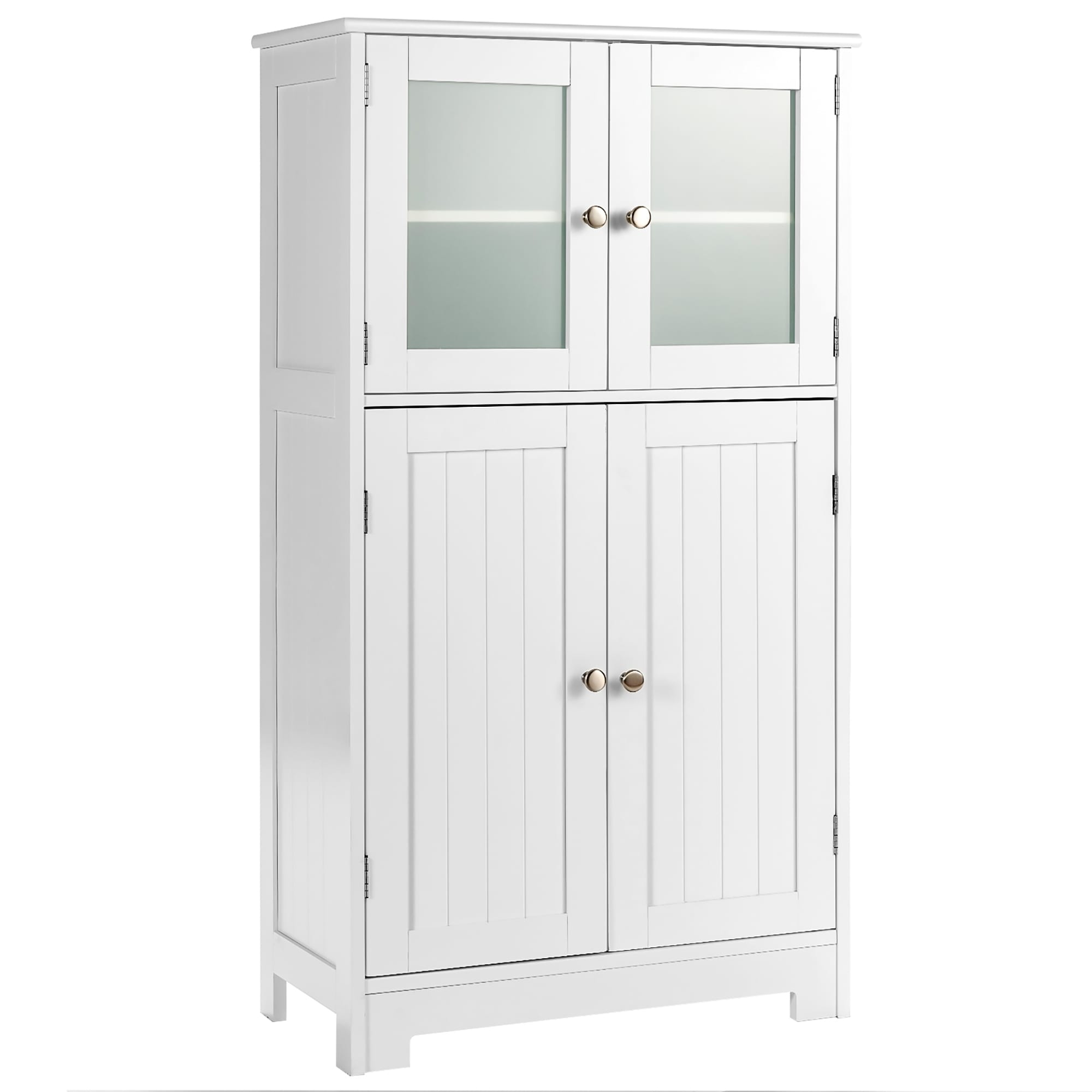 Costway Bathroom Floor Cabinet Storage Organizer Free-Standing w/ - On Sale  - Bed Bath & Beyond - 33239608