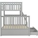 preview thumbnail 10 of 30, Twin Over Full Bunk Bed with Storage Drawers, Wooden Bunk Bed with Ladder and Safety Guard Rails
