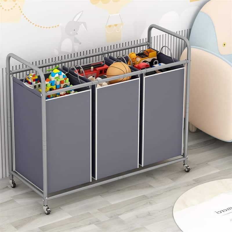 3Bag Laundry Basket Hamper Laundry - 33.46"L x 15.75"W x 32.68"H