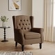 preview thumbnail 7 of 76, Button-Tufted Accent Chair Wingback Armchair - 38"H Brown