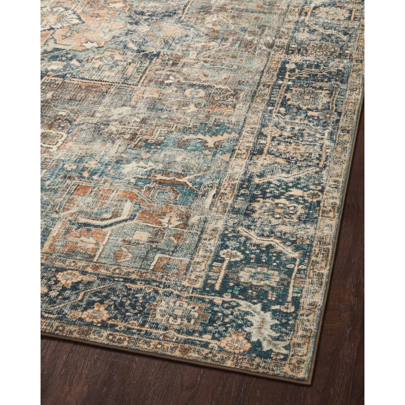 Alexander Home Sara Boho Terracotta Medallion Ultra Plush Area Rug