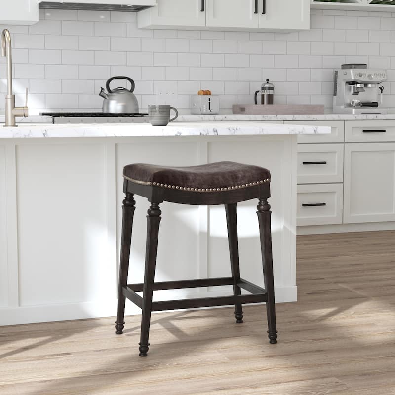 Hillsdale Furniture Vetrina Wood Backless Counter Height Stool - 21.5"W x 15.5"L x 27"H