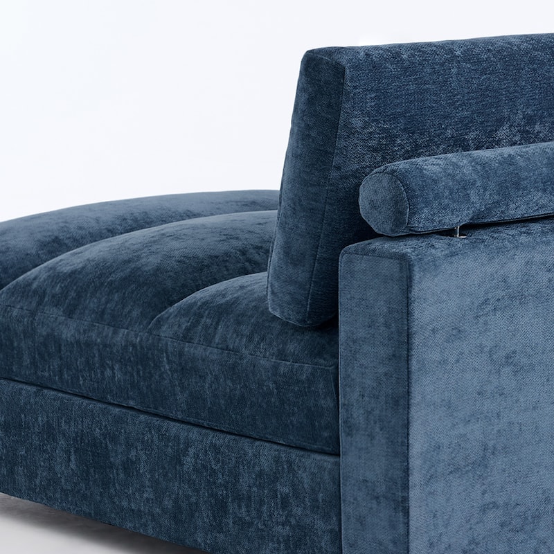 42"W Chenille Upholstered Chaise Lounge