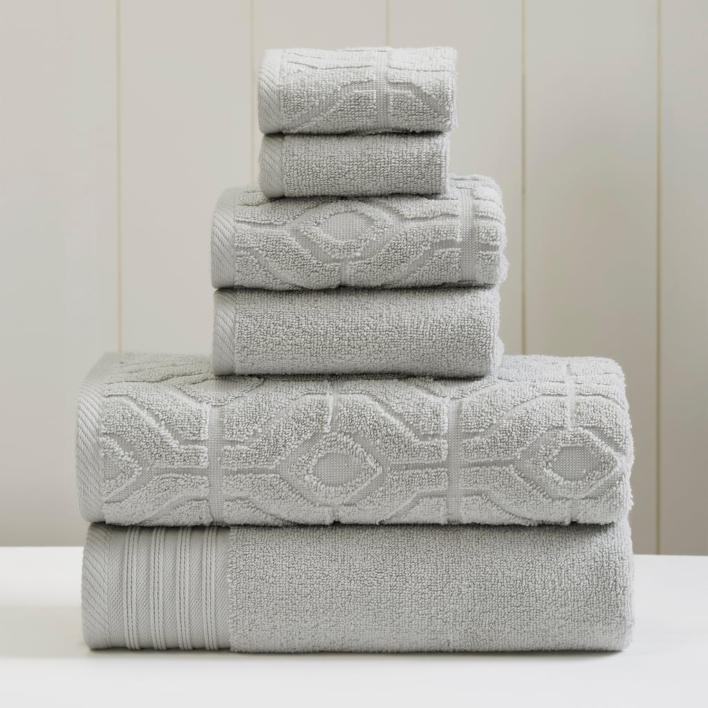 Modern Threads 6-Piece Yarn Dyed Diamond Gate Jacquard Towel Set