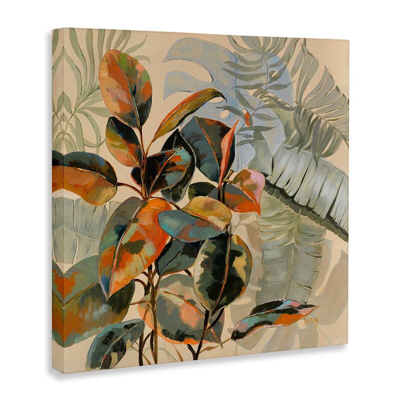 Stupell Tropical Foliage Warmth Canvas Wall Art Design By Dusza