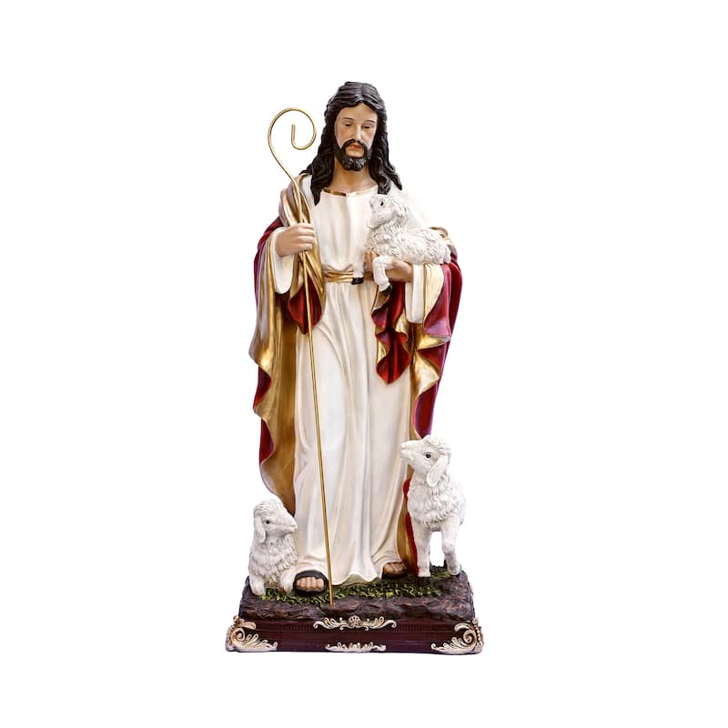 Good Shepherd Jesus Outdoor Garden Patio Statue - 40"