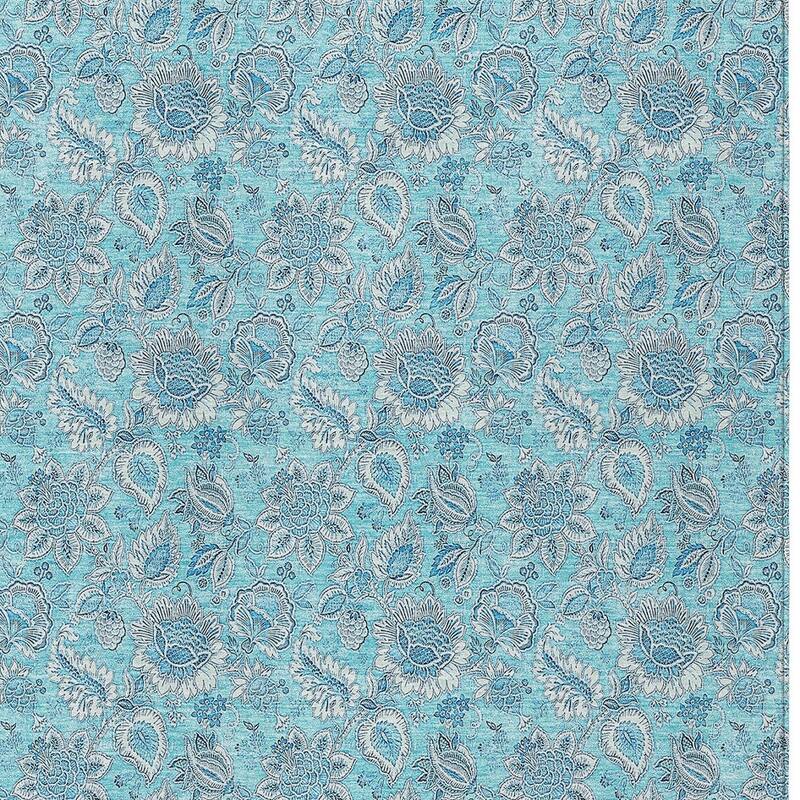 HomeRoots Floral Transitional Rectangle Outdoor Rug