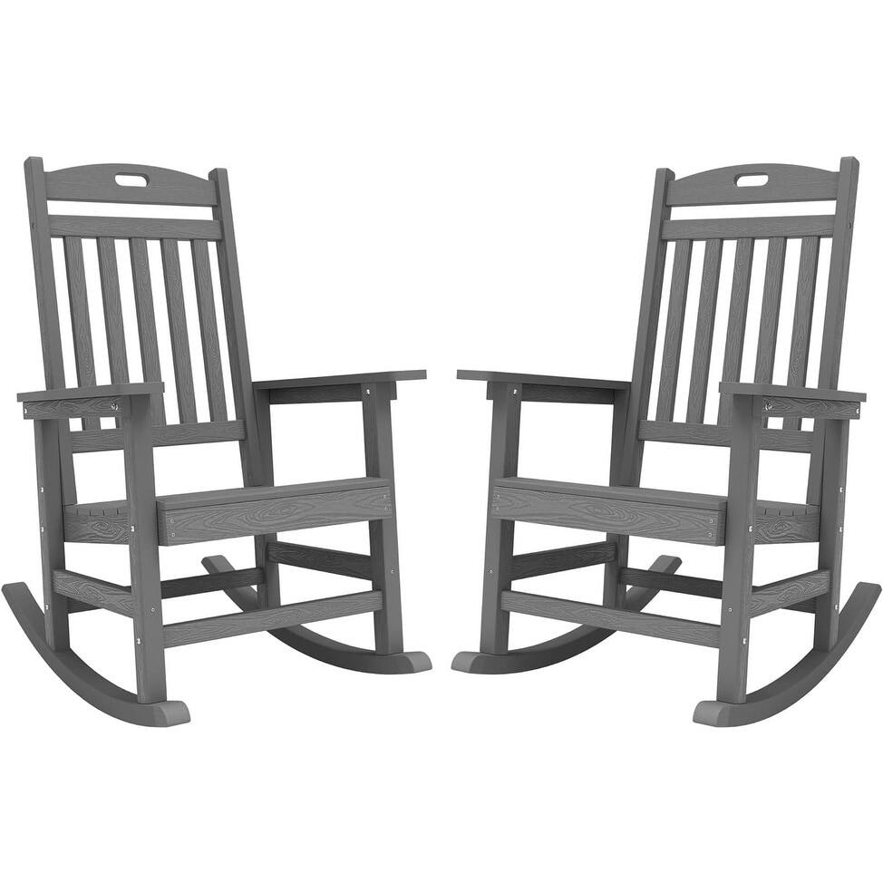 WINSOON All Weather Outdoor Rocking Chair, Set of 2