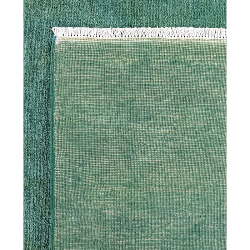 Overdyed One-of-a-Kind Hand-Knotted Area Rug - Green - 8' 3" x 10' 1"