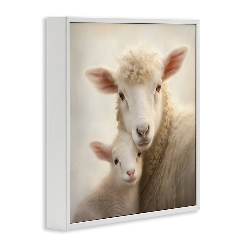 Stupell Lamb & Sheep Cuddles Framed Giclee Art Design By Heidi Kuntz