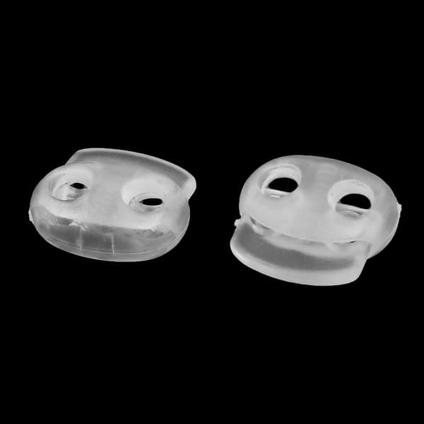 Home Plastic Double Holes End Spring Loaded Rope Cord Lock Stopper ...