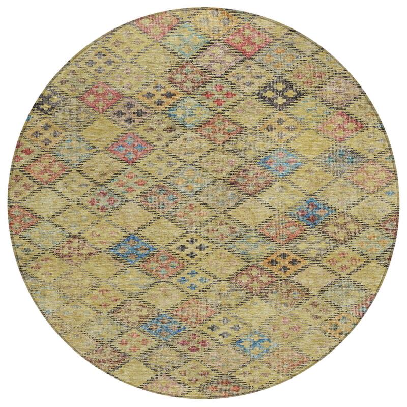 HomeRoots Geometric Transitional Rectangle Outdoor Rug