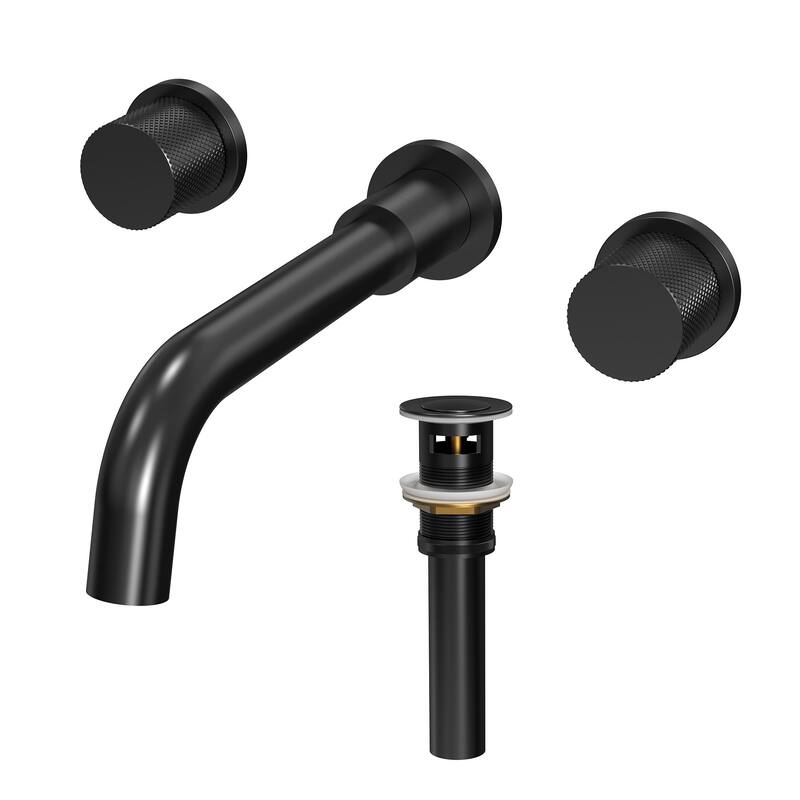 GRANDJOY 2-Handle Wall Mounted Bathroom Faucet